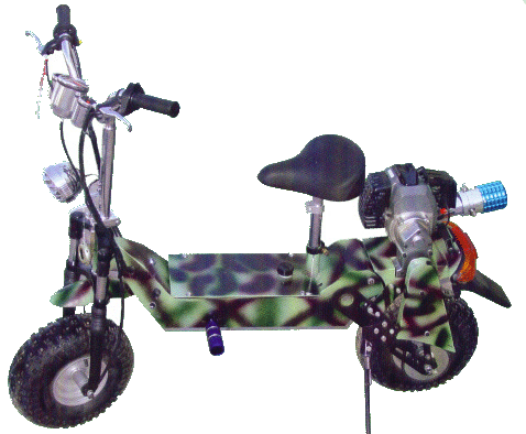 Zida 49ccST Camouflage with Big Wheel
