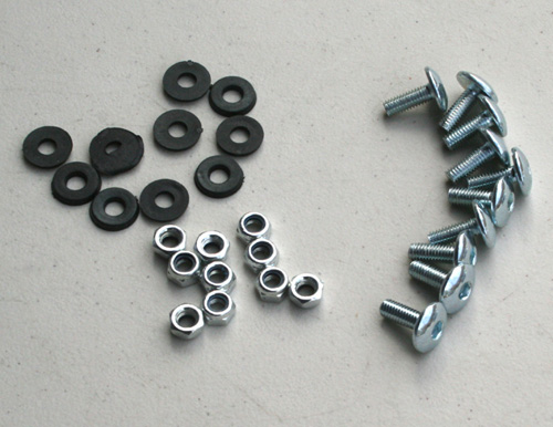 ATV and Dirt Bike Plastic Bolt, Washer and Nut M6 (10 pieces)