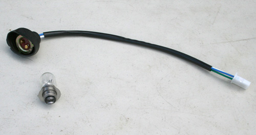 ATV Head Light Wire Harness, Socket, Light Bulb (12V 18W/18W) Set