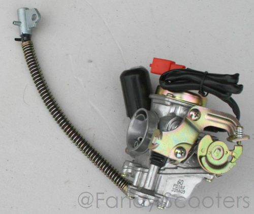 GY6 50cc /60cc Carburetor for Peace Mopeds With Float Bowl Drain Line (PD18J)