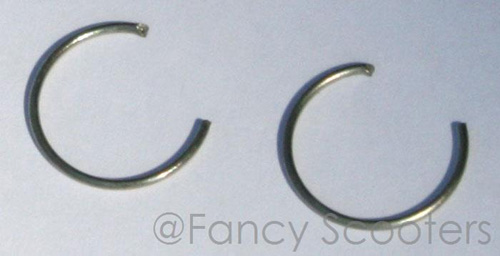 150cc GY6 Engine Piston Pin Clip (Pair) (Diameter=17mm)