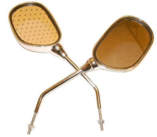 Mirror (pair) with small screw (end screw diameter=5 mm)